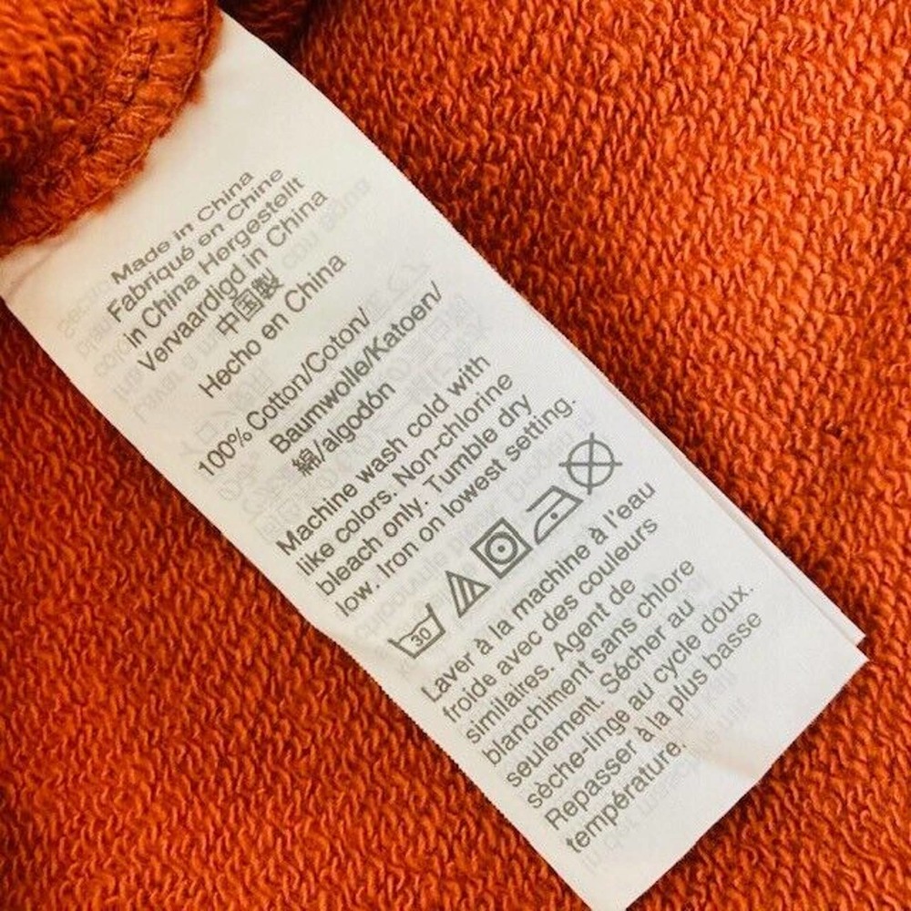 Madewell $88 XS Dip Dye Mainstay Ombre Orange Cotton Lounge Pullover Sweatshirt - Picture 9 of 11